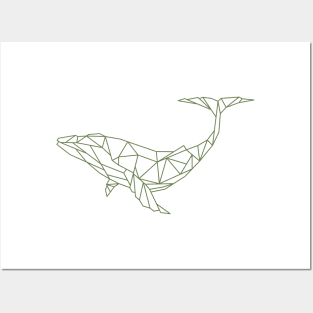 Polygon humpback whale Posters and Art